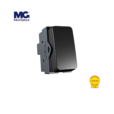 Módulo Interruptor Intermediário B3 10A 250V Linha B3 Preto - Margirius