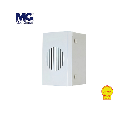Campainha Eletrônica de 2 Tons Bivolt Branco - Linha Sleek - MarGirius