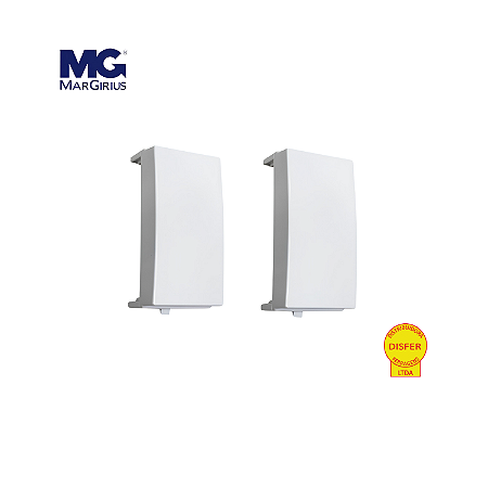 Módulo Cego 2 Unidades Branca - Linha Sleek - Margirius
