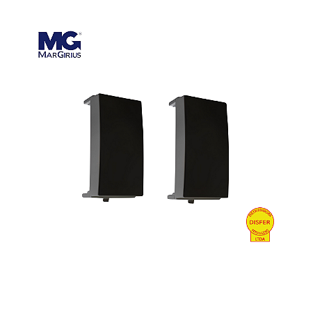 Módulo Cego 2 Unidades Preto Ebony - Linha Sleek - Margirius