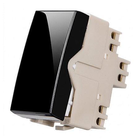 Módulo Interruptor Paralelo 10A Preto Ebony – Linha Sleek – MarGirius