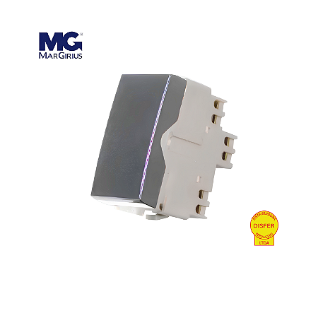 Interruptor Paralelo Grafite - Linha Sleek - Margirius