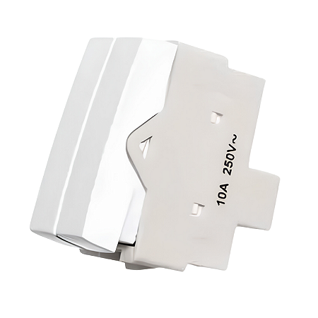 Interruptor Paralelo Duplo Branco - Linha Sleek - Margirius