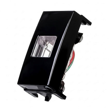 Tomada RJ11 Linha Sleek Preto Ebony - Margirius