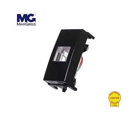 Tomada RJ11 Linha Sleek Preto Ebony - Margirius