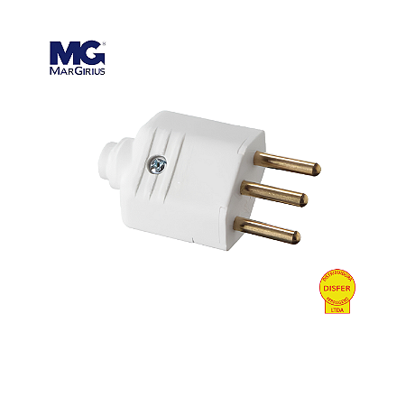 Plugue Macho 2P+T 10A - Margirius