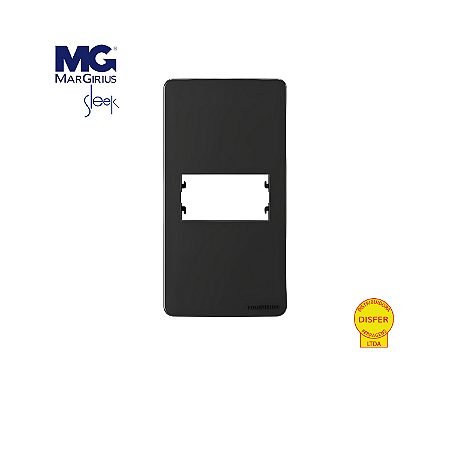 Placa para Condulete 1" 1 Posto Preta – Linha Sleek - MarGirius