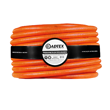 Conduíte Flexível PVC Reforçado Laranja C 1" com 25m – Adtex