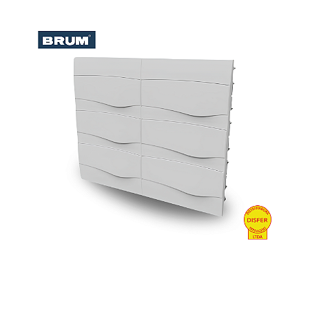 Caixa de Distribuição Centrinho de Embutir para 72 Módulos DIN PVC BR72 - Brum