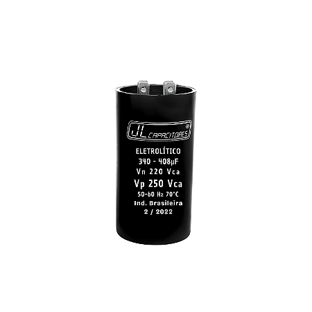 Capacitor Eletrolítico 340-408uF 220V para Motor – JL