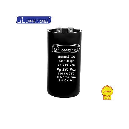 Capacitor Eletrolítico 324-389uF 220V para Motor – JL