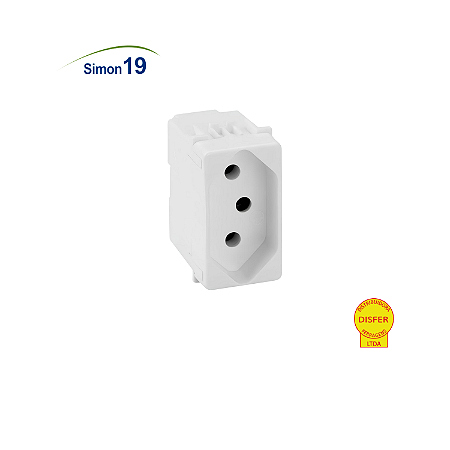 Módulo Tomada 2P+T 10A - Linha Simon 19/20
