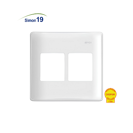 Placa 4x4 2+2 Postos Juntos com Suporte - Linha Simon 19/20