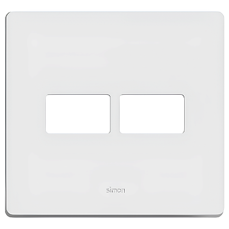 Placa 4x4 1+1 Postos com Suporte - Linha Simon 20/19