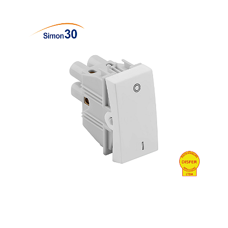 Módulo Interruptor Bipolar Simples Branco 10A - Linha Simon 30/35
