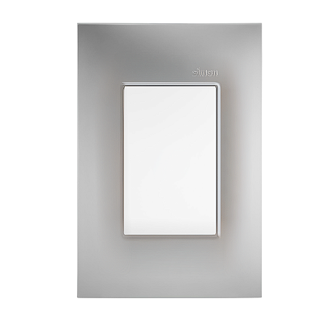 Placa 4x2 3 Postos Alumínio com Suporte - Linha Simon 30/35