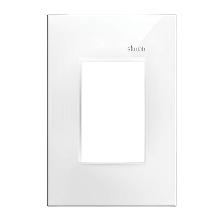 Placa 4x2 3 Postos Juntos Branca com Suporte - Linha Simon 30/35