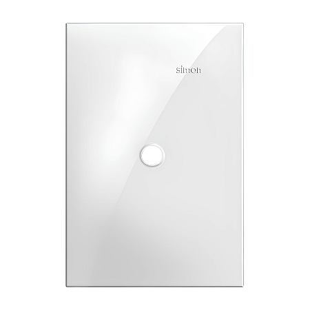 Placa 4x2 Saída de Fio Branca com Suporte - Linha Simon 30/35