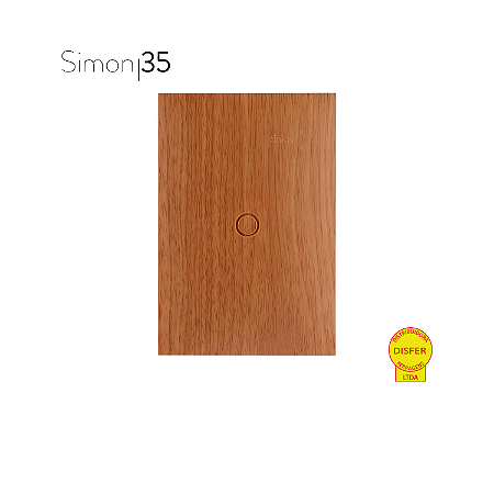 Placa 4x2 Cega Carvalho - Linha Simon 35/30