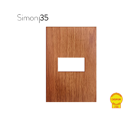 Placa 4x2 1 Posto Carvalho - Linha Simon 35/30
