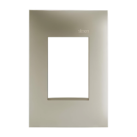Placa 4x2 3 Postos Champagne - Linha Simon 35/30