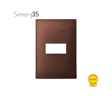Placa 4x2 1 Posto Aço Corten - Linha Simon 35/30