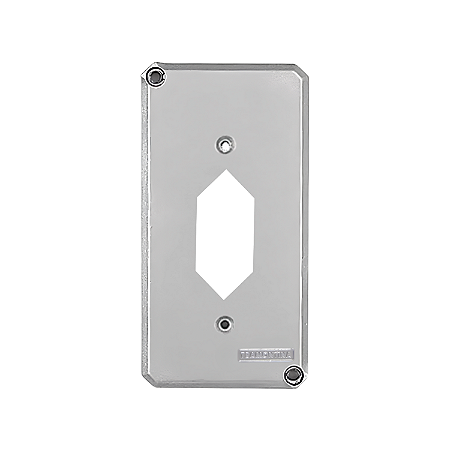 Tampa 1 Posto Tomada Vertical Br de Alumínio para Condulete 1" – Tramontina