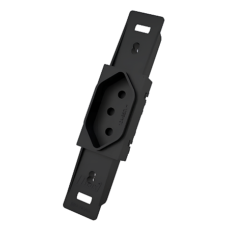 Tomada Hexagonal 2P+T 10A Preta Sem Placa para Conduletes - Blux