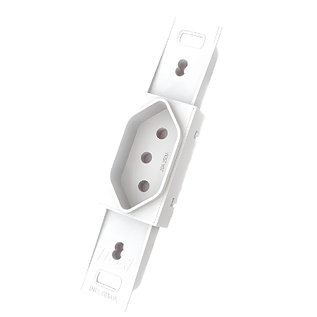 Tomada Hexagonal 2P+T 20A Branca Sem Placa para Conduletes - Blux