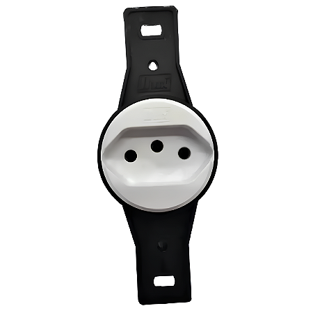 Tomada Redonda 2P+T 10A Branca Sem Placa para Conduletes - Blux