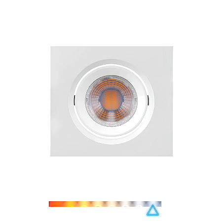 Spot LED Quadrado de Embutir MR11 3W 6500K 250lm Bivolt Direcionável - Brilia