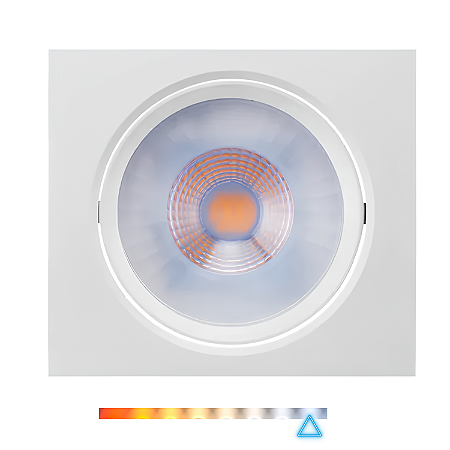 Spot LED Quadrado de Embutir PAR30 12W 6500K 960lm Direcionável Bivolt - Brilia