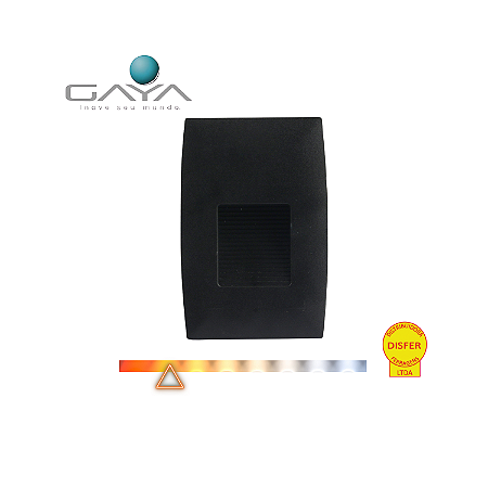 Balizador KATAN 2W 3000K Bivolt IP65 Vertical Preto - Gaya