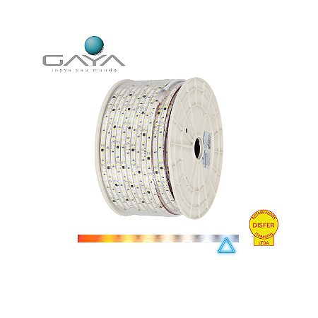 Fita LED PRO Slim 8w/m 800lm/m 6000K 168 Leds/m 127V (Cada Metro) - Gaya