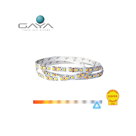 Fita LED Super Brilho 12w/m 1100lm/m 6000K 120 Leds/m 12V (Cada Metro) - Gaya