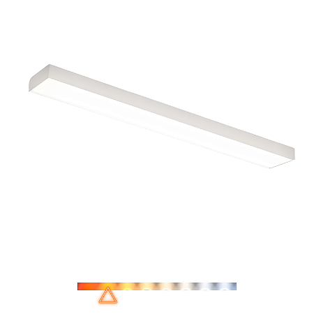 Luminária LED Retangular de Sobrepor Borda Fina 48W 3000K 4800lm  – Opus