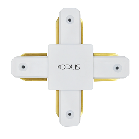 Conector X para Trilho Eletrificado Branco - Opus