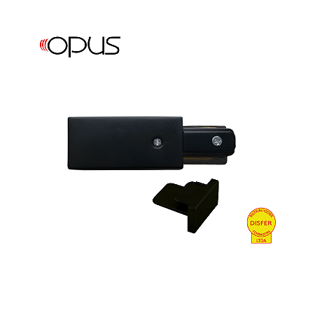 Ponteira e Tampa para Trilho Eletrificado Preto - Opus