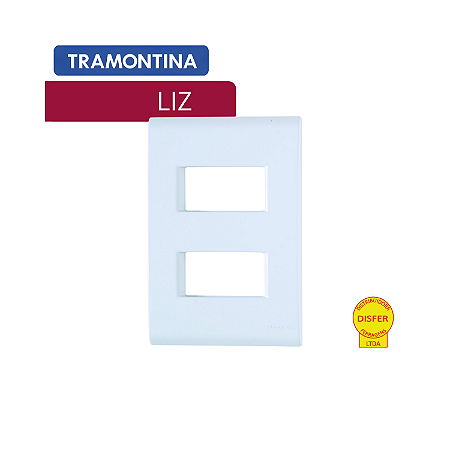 Placa 2 Postos Afastados 4x2 LIZ - Tramontina
