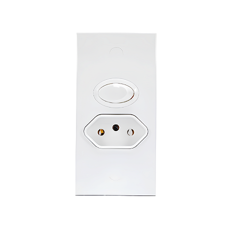 Conjunto para Aparelhos/Móveis com Interruptor Paralelo 100W e Tomada 2P+T 20A – Linha Sleek - Margirius