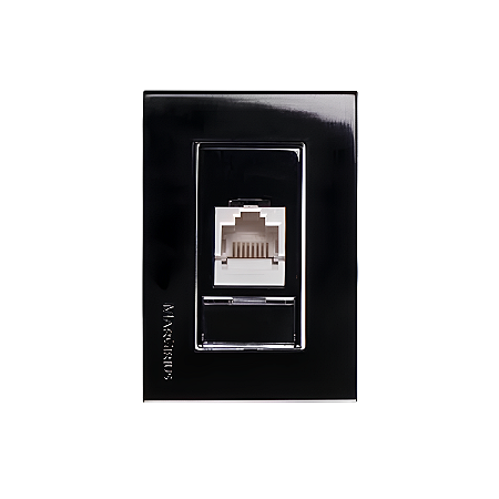 Tomada de Rede para Móveis RJ45 CAT5 Preto Ebony – Linha Sleek -  Margirius