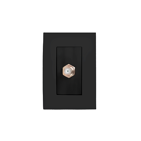 Tomada de TV para Móveis Preto Ebony – Linha Sleek -  Margirius