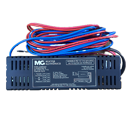 Reator Eletrônico PG 1X110 AF3 HO para Lâmpada Fluorescente de 110W - Margirius