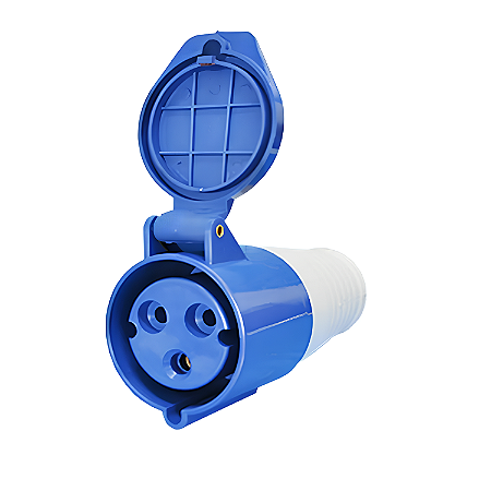 Acoplamento Industrial 16A 2P+T 220V Azul – Elitek