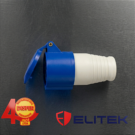 Acoplamento Industrial 16A 3P+T 220V Azul – Elitek