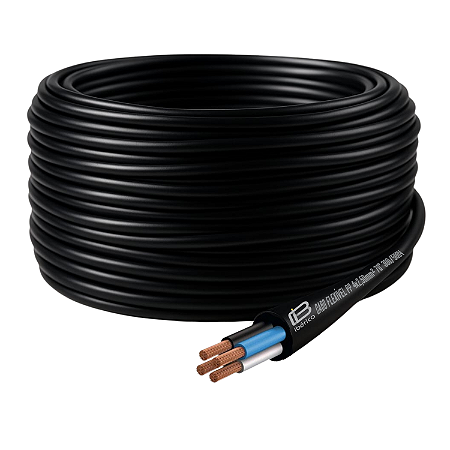Cabo Flexível PP 4x2,50mm² - Rolo com 100 Metros - Ibérica
