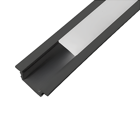 Perfil de Embutir Wood 28x11 - 1 Metro - Preto – Usina Design