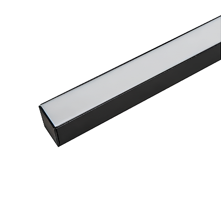 Perfil de Sobrepor Polo 32x32 - 2 Metros - Preto – Usina Design