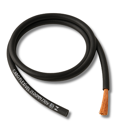 Cabo Flexível 25,00mm Preto (Cada Metro) - Ibérica