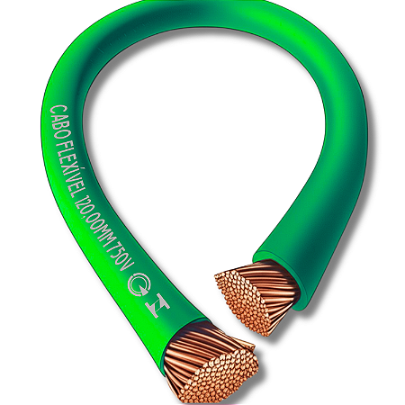 Cabo Flexível 120,00mm Verde (Cada Metro) - Cobremack